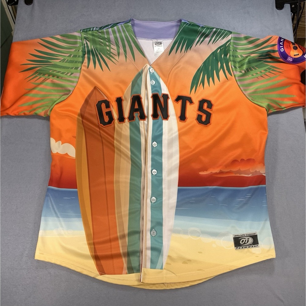 OT Sports MiLB San Fransisco Giants Hawaii Maui Baseball Jersey 2XL USA Sewn